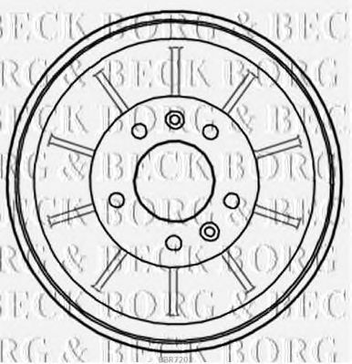 BORG & BECK bbr7203 -  Тормозной барабан